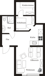 Grundriss - Ferienwohnung Bienenstock