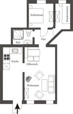 Grundriss Ferienwohnung Schneckenhaus