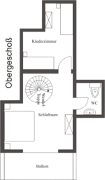 Grundriss Ferienwohnung Storchennest